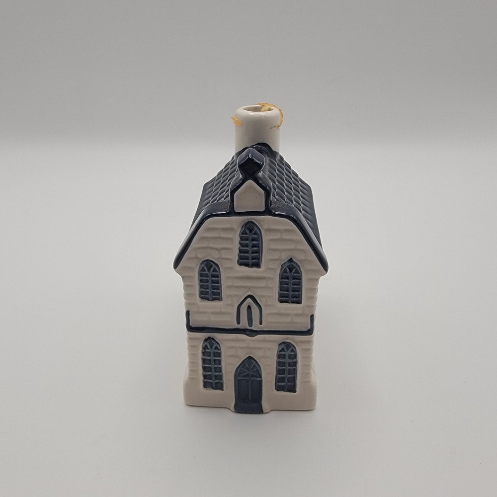 KLM Bols Blue Delft House 7 Miniature Bottle 2007 Empty Dutch Ceramic Decor